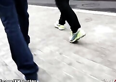 Amateur mother I'd like to fuck Montse Swinger is picked up at a bus stop in Spain when Nacho Vidal exposes his large knob to her in public. Him 