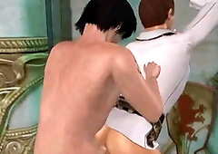 Some sexy 3 dimensional anal sex by two warm princes in the mansion
