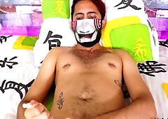 Cum swallowing, hj, condom cum eating