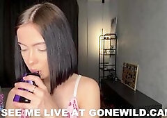 Cute Asian Babe in Pink Lingerie Webcam Tease