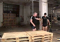 Strapped lad Axel Rubberax slapped by parent Sebastian Kane