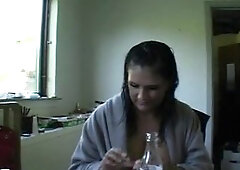 Blonde and brunette lesbian licking voyeured in taxi