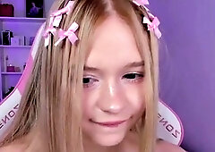 Curly Blonde Teen Records Solo Dildo Masturbation More at