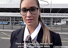 Back at it afresh - this time with a cheeky move at Prague airport. Posing as a driver led me to Andrea, a breathtaking stewardess with expensive smac