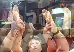 Asshole contractions, smoke, masturbation cum