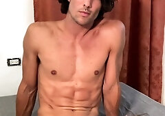 Solo masturbation and gay climax