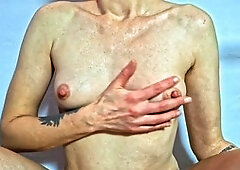 Nipple sucking and real public sex action with a cougar