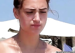 Hot Booty G-String Swimsuit teenagers At the beach Spycam Voyeur HD