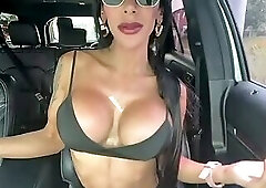 in the car