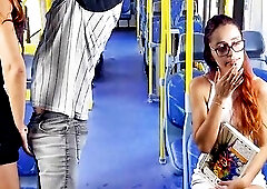 College student being permeated by a stranger in public!!!