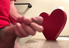 Do You ❤️ My Cum? Big Heart On Blows Huge Load For Valentines Day