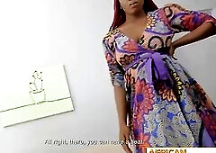 Curvy Black model on her 1st casting and this babe screws to get work