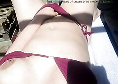 I got lustful whilst sunbathing and quickly got it myself, I was so moist and couldn't stand it