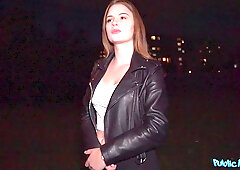 Redhead Babe Night POV Fuck In The Woods