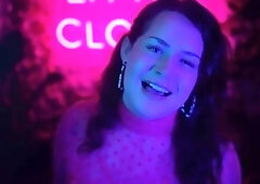 Cute curly brunette solo webcam masturbation