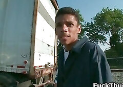 Black gay guy is at first shy in front of a cam