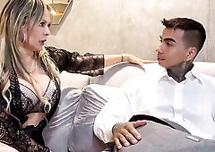 Religious hunk knocks on my door and I let his large ramrod cum on me - Monique Fuentes & Christian Chaux