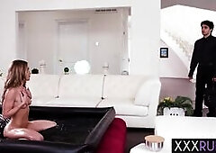 Assistant Elias Cash fucks bosses hot MILF massuese wife Athena Anderson after caught her practicing nuru Tattooed MILF practiced nuru massage on guys