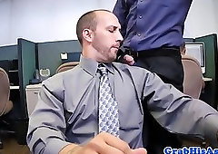 Ripped boss buttfucks facialized employee