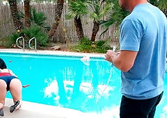 Big-breasted brunette Mandy Muse screwed in the cowgirl pose