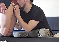 Amateur first-time handjob and rimming with straight guys