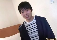 Gay asian twink tugging