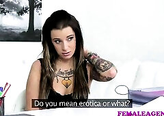FemaleAgent Tattooed angel gets her 1st lesbo climax from a thong on