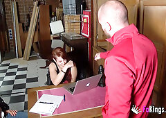 Horny shy-looking redhead teen spends teasing us all her casting long