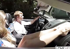 Lena Paul is having casual sex with a ally, after giving him a carnal footjob