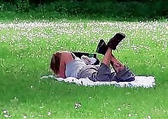 Hot busty German teen babe Paula Rowe paid for sex on a bus