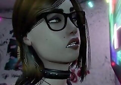 CG Woman Sees Futanari Wang Throughout Gap