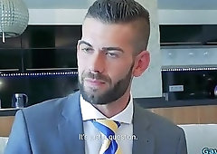 Muscle gay anal sex and cumshot