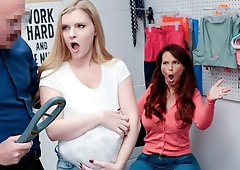 Stunning sex in the office with Harlow West and Syren De Mer