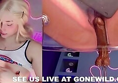 Cute Blonde Webcam Girl Dildo Masturbation Show