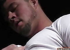 Muscle son oral sex and cumshot