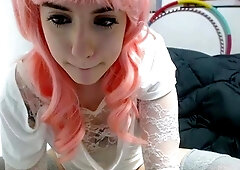 Cute blonde amateur webcam teen masturbating
