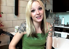 Slim And Tattooed Blonde Babe Gets Fucked Hard By A Bbc