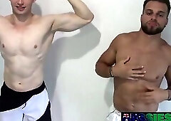 Muscular Amateurs Jax And Valentino Are Working And And Jerking Off