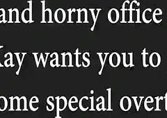 Dirty talking office slut wants to suck big dick and have cum on her tits