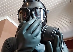 Black gay rubber master explores kink and dominance