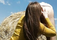 Astonishing CUTIE RIMMED ME in PUBLIC on a field and I banged her hard as a award????