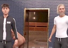 Sauna and Prison Training Scene