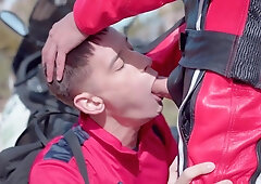 Biker baddies enjoying hardcore licking and more