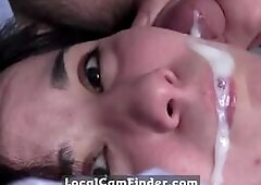 Brunette Amateur Webcam POV Cumshot