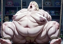 Super sized SSBBW fastened in strict slavery and overwhelmed with horniness. That babe can't stop groaning and wriggling her heavy body, making h