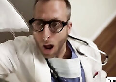 Aroused shemale Kasey Kei fucks doctors tight ass