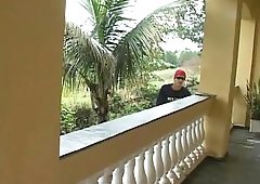 Pretty trans drills a hunk with a delight