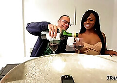 Ebony Trans Fucked By Monster Dick By