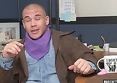 Big dick gay dildo and facial