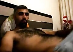 Hairy Horny Daddy Strokes His Big Cock